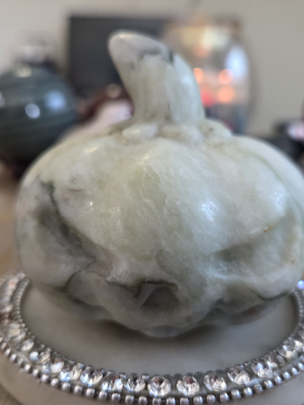 Natural Jasper Pumpkin Jack-o-Lantern Carved Crystal #2